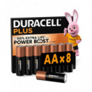 DURACELL Pack 8 Pilas Aa Alcalina Plus LR06 1.5V