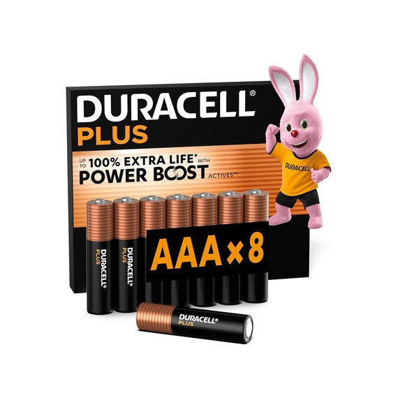 DURACELL Pack 8 Pilas Aaa Alcalina Plus LR03 1.5V