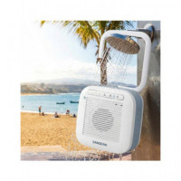 SANGEAN Altavoz BLUETOOTH Impermeable para Ducha H200 Blanco