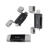DEVIA Lector de Tarjeta Sd / Microsd Usb/usb-c 3.0 5GBPS Capacidad Maxima de Lectura 2TB