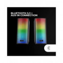 MARS GAMING Altavoces para Pc MSRGB2 BLUETOOTH 15W Ranura Micro Sd,con Luces Led