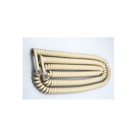 Cable Rizado Telefonico 7.5M Color Marfil 1533  EUROCONNEX