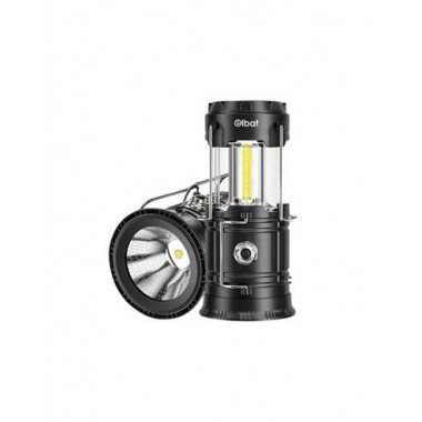 ELBAT Linterna Led Camping 2 en 1 con Gancho 280LM