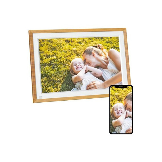 Agfa Foto Marco Digital 10" Madera APF1000 Wifi ,32GB,PANTALLA Tactil,auto Rotacion  AGFAPHOTO