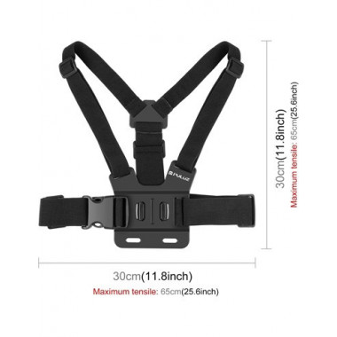 PULUZ Soporte para Movil con Cinturon para Pecho+soporte 120&ordm;