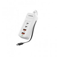 SANDA Cargador Tipo C/m a 2XUSB/2XTIPO C SD-4448