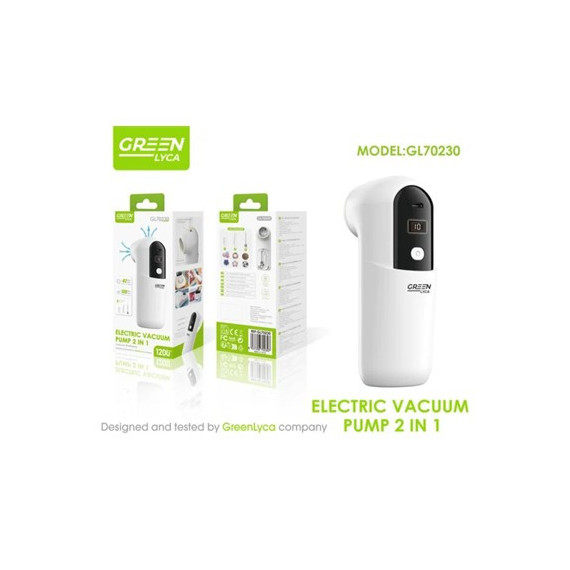 GREEN LYCA Bomba de Vacio 2 en 1 Aspirador/inflador 1200MAH GL70230