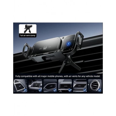 XO Soporte Movil Coche para Rejilla con Carga Inalambrica 15W WX042 Folding Screen Touch