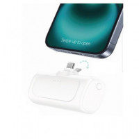 Onemax Bateria Externa Nano 5000MAH Blanco con Conector Tipo C EFX-138  LALO