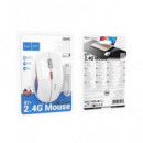 HOCO Raton Inalambrico Recargable 400MHA BLUETOOTH 2.4G GM40 Blanco