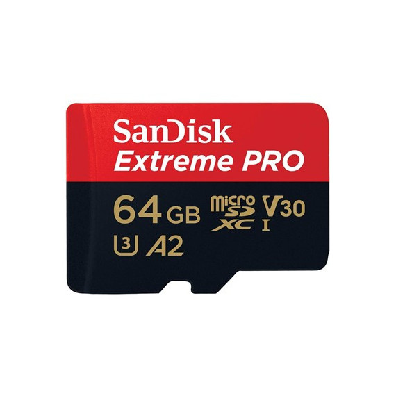 SANDISK Tarjeta Memoria Micro Sdxc 64GB Extreme Pro Uhs-i 200MB/S 4K con Adaptador