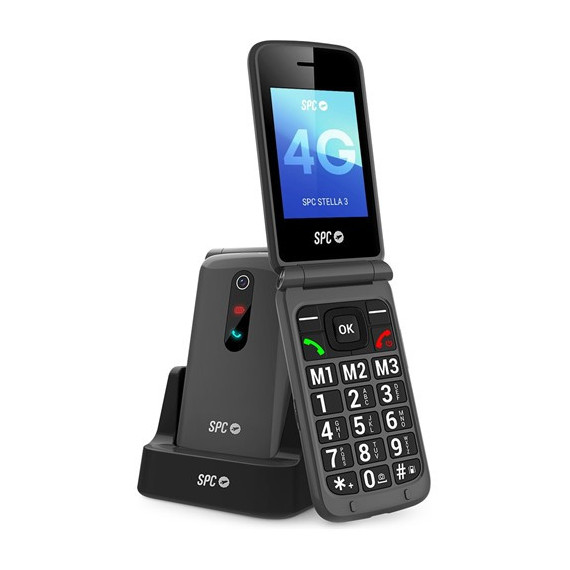 SPC Telefono Movil Stella 3 Teclas Xl ,compat con Audifonos,camara ,radio Fm,linterna Boton SOS,4G,