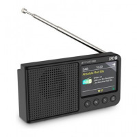 SPC Radio Digital Portatil Fm Jetty Lite Dab+ Recargable,aux Negra