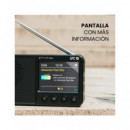 SPC Radio Digital Portatil FM JETTY LITE DAB+ Recargable,Aux Negra