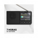 SPC Radio Digital Portatil FM JETTY LITE DAB+ Recargable,Aux Negra