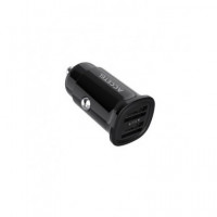 ACCETEL Cargador de Coche 2XUSB 3.1A 15.5W CC530B Negro
