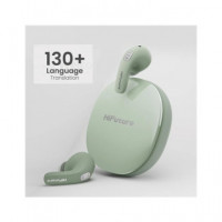 HIFUTURE Auricular BLUETOOTH FLYBUDS4 Ai Verde Traduccion Simultanea 130 Idiomas Cancelacion Ruido