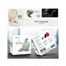 HIFUTURE Auricular BLUETOOTH FLYBUDS4 Ai Verde Traduccion Simultanea 130 Idiomas Cancelacion Ruido