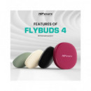 HIFUTURE Auricular BLUETOOTH FLYBUDS4 Ai Beig Latte Traduccion Simultanea 130 Idiomas Cancelan Ruido