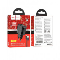 HOCO CS21A Cargador USB 18W Qc 3.0 + Cable Usb-c Negro