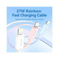 VENTION Cable Datos Tipo C a Lightning 3A 480MBPS 1MTR Negro Lakbf