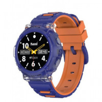 SAMI Reloj Inteligente Jelly WS-2385 con Gps/resistente Agua/sueño/cardiaco/oxigeno Azul Naranja