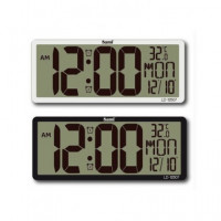 SAMI Reloj de Pared y Sobremesa Digital Xl LD-12507 Blanco con Temperatura,multi Idiomas