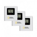 NATIONAL GEOGRAPHIC 9070710 Estacion Meteorologica Temperatura Humedad Int/ext con 3 Sensores