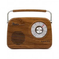 SANYO Radio Portatil  BLUETOOTH Vintage Am/am/sw KS137M Madera USB Micro Sd
