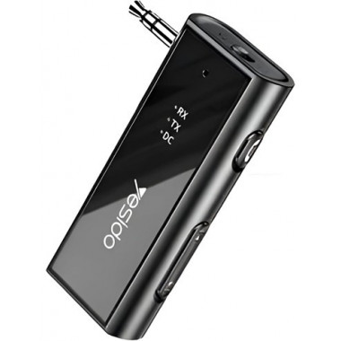 Yesido Transmisor y Receptor de Audio BLUETOOTH 5.0 Recargable Jack 3.5MM YAU41 Micro Sd  LALO