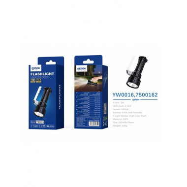 MAYOU Linterna Led 3 Modos de Luz 1W 100 Lumenes YW0016 con Asa a Pilas
