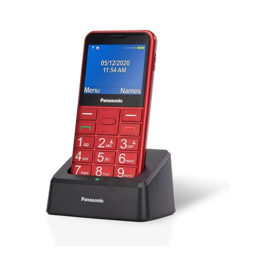PANASONIC Telefono Movil KX-TU155 Exrn Rojo Teclas Grandes,boton Sos,bluetooth,micro Sd