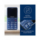 PANASONIC Telefono Movil KX-TU155 Excn Azul Teclas Grandes,boton Sos,bluetooth,micro Sd