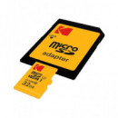 KODAK Tarjeta Memoria Micro SDXC 64Gb UHS-I U3 V30  4K Ultra Hd 100Mbps Con Adaptador