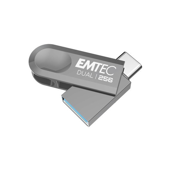 Emtec Pendrive Dual 256GB USB 3.2  Usb-a/ Tipo C ECMMD64GD283 80MB/S  LALO