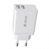 DEVIA Cargador Red 2XUSB 2.4A Lite 2 Blanco