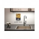 BEPER Pesa de Cocina Digital Max 5KG Placa Vidrio Templado Diseño Pasta P102BIL003