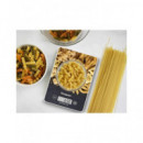 BEPER Pesa de Cocina Digital Max 5KG Placa Vidrio Templado Diseño Pasta P102BIL003