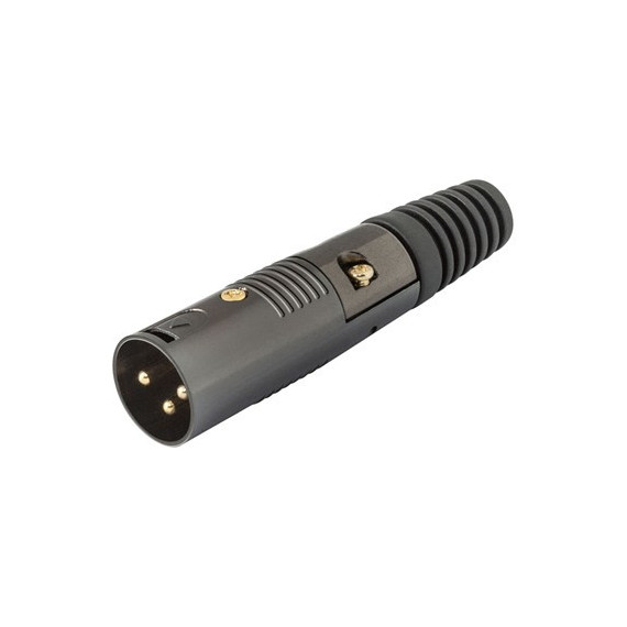 Conector Canon Xlr/m Aerea 3 Pines Dorado Negro CON241  NIMO