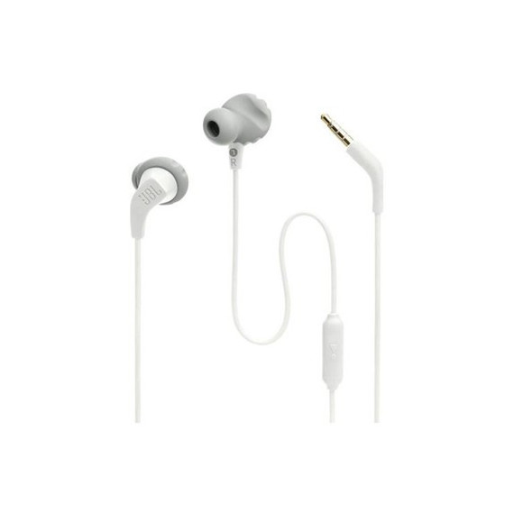 JBL Auricular Endurance RUN2 Blanco con Cable y Microfono Conector Jack 3.5MM IPX5