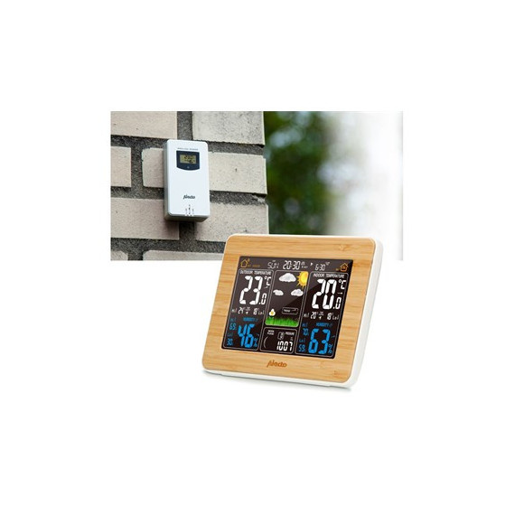 ALECTO Estacion Meteorologica 5.7" WS-1560 con Sensor Temperatura Int-ext Humedad HOG100