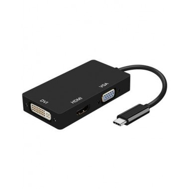 AISENS Convertidor Tipo C/m a Dvi/h Hdmi/h Vga/h Negro 15CMS A109-0343