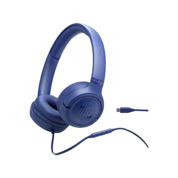 JBL Auricular de Casco Tune 530C Azul con Cable Tipo C y Microfono