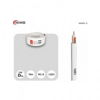 NIMO Cable Coaxial de Antena RG-6 Blanco 15MTRS en Bobina WIR9057-15