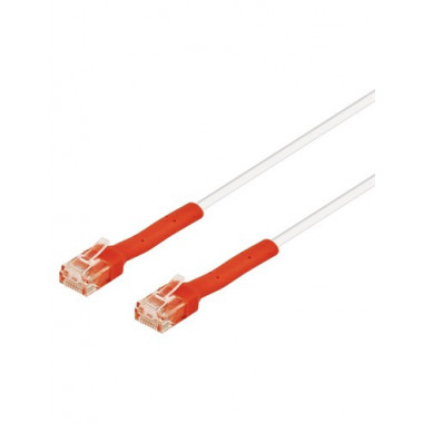 NIMO Cable de Red RJ45 M/m U/utp Cat 6A Cobre Moldeable 3MTRS Blanco Rojo WIR1817