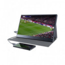 DENVER Monitor Portatil 15.6" PMO-15604 Gris Full HD Hdmi,Usb Tipo C,Funda Soporte Tapa Magnetica