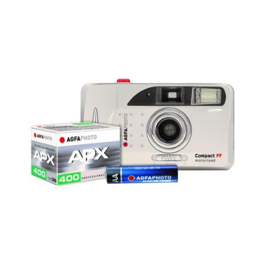 AGFAPHOTO Camara Analogica Film 35MM + Pelicula APX400 + Pila Alkalina Aa