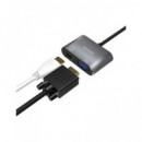 AISENS Adaptador Tipo C/m a Vga/m, Hdmi/h Gris 0.15CM A109-0627