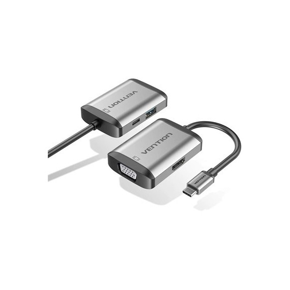 VENTION Hub Tipo C/m a Hdmi/h,vga/h,usb 3.0/PD Tfahb