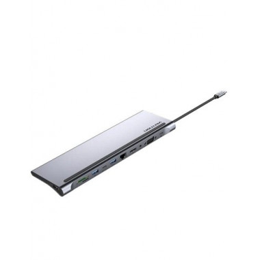VENTION 11 EN 1 HUB Usb Tipo C/M A Hdmi,Vga,3XUsb,Usb-C,Usb C PD,SD,RJ45,Jack 3.5mm 4K THTHC